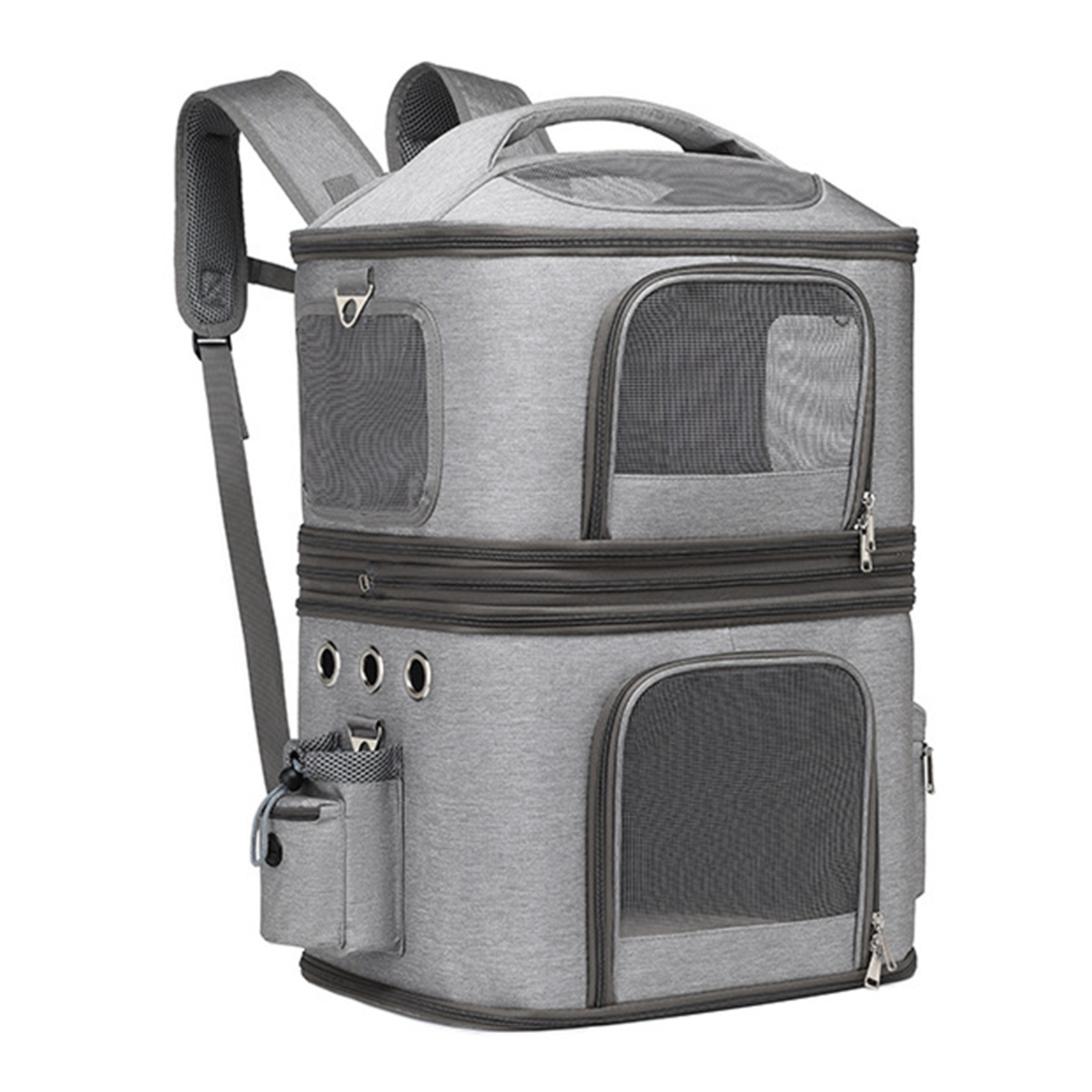 Double Cat Carrier for 2 Cats, Dog Backpack Carrier for Travel Pet Carrier Backpack with Comfortable Shoulder Protection