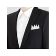 thumbnail image 4 of INSPIRE CHIC Men's Pocket Squares Pre Folded Triangles On Card Suit Handkerchief White One Size, 4 of 4