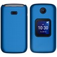 thumbnail image 3 of Case for Alcatel Go Flip 4 / TCL Flip Pro Phone, Nakedcellphone Slim Hard Shell Protector Cover with Grid Texture - Cobalt Blue, 3 of 7