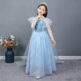 thumbnail image 2 of HAWEE Snow Queen Elsa Ice Princess Princess Costumes Fancy Dress Up Long Train Party Outfit, 2 of 7
