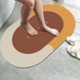 thumbnail image 1 of 40x60cm Non Slip Bath Mat Oil-proof Non-Slip Soft Quick Drying Bath Rugs Thick for Doorway Bathroom Oval B, 1 of 8
