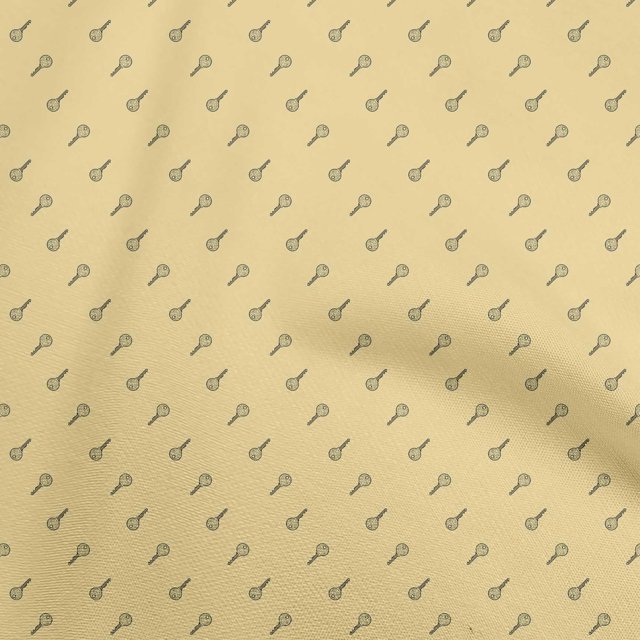 oneOone Velvet Pale Yellow Fabric Minimal Retro Key Fabric For Sewing Printed Craft Fabric By The Yard 58 Inch Wide