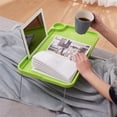 thumbnail image 4 of Bureau de Chevet,Bureau Pliable Plateau de Lit,Bureau Debout,Plateau Télé Tables pour Manger,Table de Lit,Bureau de Lit,Plateau de Déjeuner,Support pour Portable pour Lit et Canapé,Bureau Portable pour le Souper,Lire(Vert), 4 of 8