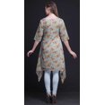 thumbnail image 4 of Bimba Kurti Asymétrique à Imprimé Floral Feuilles Bleues et Pivoines pour Femmes Robe d'Été Indienne Tunique XSmall, 4 of 6