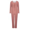 thumbnail image 4 of Timegard Ensembles de Pyjamas pour Femmes Confortables, Haut à Manches Longues Froncé à Col Rond et Pantalon, Tenues de Pyjama Amples pour l'Automne, 4 of 6
