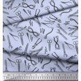 thumbnail image 3 of Soimoi Blue Heavy Canvas Fabric Tools Hardware Decor Fabric Printed Yard 58 Inch Wide, 3 of 5