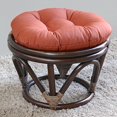 thumbnail image 2 of International Caravan Pouf Repose-Pieds Papasan en Rotin Bali - Bleu Royal, 2 of 2