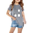thumbnail image 2 of Penkiiy T-Shirt Garçons Filles Imprimé 3D Motif Coloré Graphique Manches Courtes pour Enfants 13 Ans Gris, 2 of 5