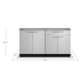thumbnail image 4 of NewAge Products Armoire de Cuisine Extérieure en Acier Inoxydable, Ensemble de 3 Pcs avec Couvercles, 4 of 11