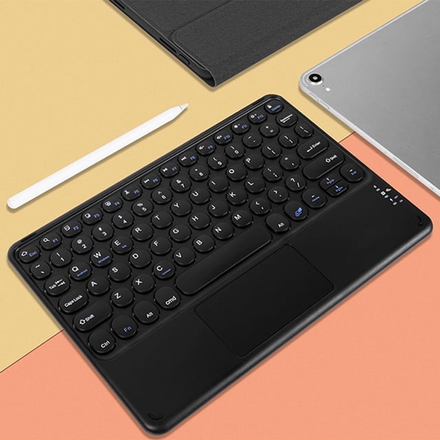 HLONK Clavier Bluetooth Design à Cap Rond Clavier Sans Fil Portable avec Pavé Tactile pour Tablette PC Android / Accessoires Électroniques en Solde pour Votre Vie Heureuse (Rose)