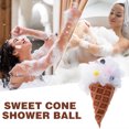 thumbnail image 4 of TopLLC Bath Loofah Sponge, Cute Ice Cream Design Body Scrubber with Hanging Rope, Flexible Fine Mesh Exfoliating Shower Pouf Deep Cleaning Body Wash Puff Bathing Accessories for Kid Men and Women, 4 of 9