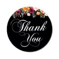 thumbnail image 1 of Darling Souvenir 45 Black Pcs Round Floral Thank You Stickers DIY Envelope Seals-1.6 Inches, 1 of 4