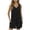 Black, variant on Mrat Women's Casual Rompers Stretchy Onesie Sleeveless V-Neck Overalls Shorts Solid Jumpsuits with Pockets S-45 Brown XXL