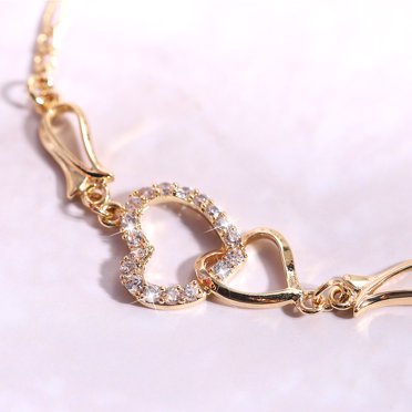 TOPINCN Femme Dame Cheville Pieds Nus Décoration en Forme de Cœur Chaîne Bracelet Plaquée Cuivre, Chaîne de Cheville, Bracelet de Cheville en Cuivre