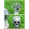thumbnail image 2 of Scary Zombie Yard Lawn Stakes Skeleton Prop Halloween Decorations  Green, 2 of 6