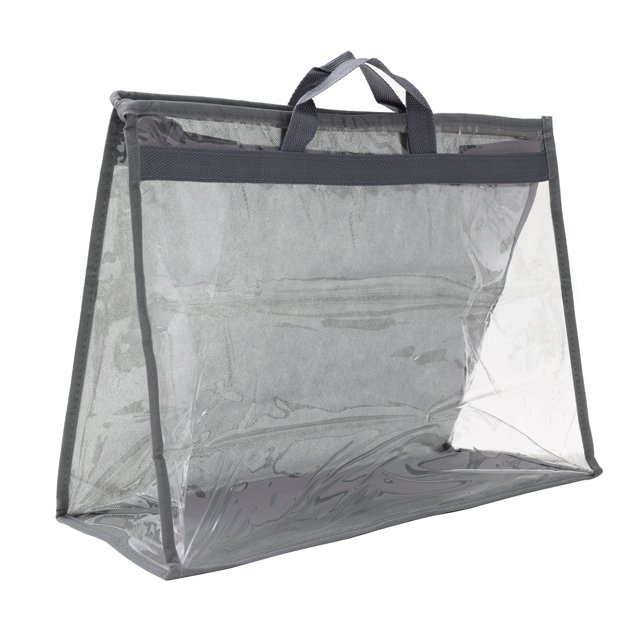 Unique Bargains Handbag Dust Bags, XXL Size PVC Dustproof Transparent Purse Protector, Gray