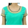 thumbnail image 1 of Bimba Robe Anarkali en Filet Évasé Kurta Kurti Unie Tunique Indienne Vêtements Personnalisés, 1 of 2