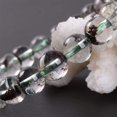 thumbnail image 2 of Natural Clear Phantom Quartz Gemstone 8mm Round Beads Stretch Bracelet 7 Inch Unisex, 2 of 2