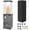 Antique Black, variant on Gymax 41,000 BTU Outdoor Propane Patio Heater Standing Faux Stone Concrete Glass Tube Heater w/ Metal Hood