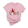 thumbnail image 2 of Meichang T-Shirt de la Saint-Valentin pour Femmes, Mignon T-Shirt à Imprimé Cœur, Manches Courtes, Col Rond, Hauts Mignons, Coupe Ample, T-Shirts de Fête, Saint-Valentin, 2 of 6