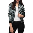 thumbnail image 2 of INSPIRE CHIC Women's Bomber Jacket Slim Fit Lightweight Zip Up Jacket Gray XS, 2 of 7