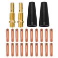 thumbnail image 1 of KAKOWELY welding accessories 24 Pcs Welding Nozzle Tips Kit Replaceable Welding Gas Nozzles Welding Accessories For Daily Use Copper Welding Nozzle Tips Replacement, 1 of 5