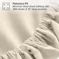 thumbnail image 4 of Bare Home 7-Piece Bed-in-a-Bag - Queen, Taupe with Sand Sheet Set, 4 of 7