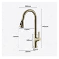 thumbnail image 5 of Kitchen Faucet Black Pull Out Kitchen Tap Brushed Gold Pull Down Kitchen Mixer Rotating Sink Faucet Mixer Tap Brass ,Easy to Install, 5 of 5