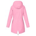 thumbnail image 2 of Kcodviy Imperméable Uni à Capuche Extérieur Femmes Cardigan en Molleton Imperméable Coupe-Vent Veste Manteau Figs pour Femmes Vestes Manteau pour Femmes, 2 of 3