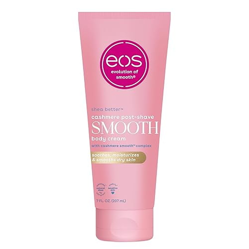 eos Cashmere Skin Collection Post-Shave Smooth Body Cream- Vanilla Cashmere Scented, 72-Hour Hydration, 7 fl oz