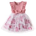 thumbnail image 1 of Robe d'Été pour Fille, Robe de Princesse en Coton à Manches Courtes avec Imprimé Floral pour Occasions Spéciales, 1 of 9