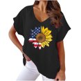 thumbnail image 1 of Birdeem Women V-Neck Print T-Shirts Fashion Comfortable Female Blouses Tops, 1 of 6