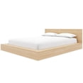 thumbnail image 4 of Nexera Kanso Low Profile Queen Platform Bed with Headboard, Natural Blonde Oak, 4 of 6