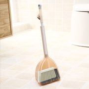 Dvkptbk Plastic broom set Children's Brooms and Dustpan Set, Cleaning Supplies Brooms and Dustpan Set for Home, Stainless Steel Handle Brooms with Dustpan Combo Set for Home Office