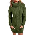 thumbnail image 1 of FVWITLYH Robes de Printemps pour Femmes Mode Imprimé Col en V Robe à Poches Tunique à Manches Longues Robe Décontractée Verte,TTG, 1 of 5