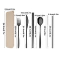 thumbnail image 2 of RKSTN Camping Utensils Korean Stainless Steel Cutlery Set Knife Fork Spoon Chopsticks Straw Brush Storage Bag 7 PCS Outdoor Camping Portable Knife and Fork Set, 2 of 5