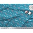 thumbnail image 2 of Soimoi Blue Rayon Crepe Fabric Swirl Abstract Decor Fabric Printed Yard 46 Inch Wide, 2 of 3