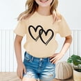 thumbnail image 2 of Chemises pour Filles Imprimé T-Shirts à Manches Courtes pour Filles Col Rond Tenue d'Été pour Tout-Petites Vêtements pour Petites Filles 4-5 Ans Mode Filles, 2 of 5