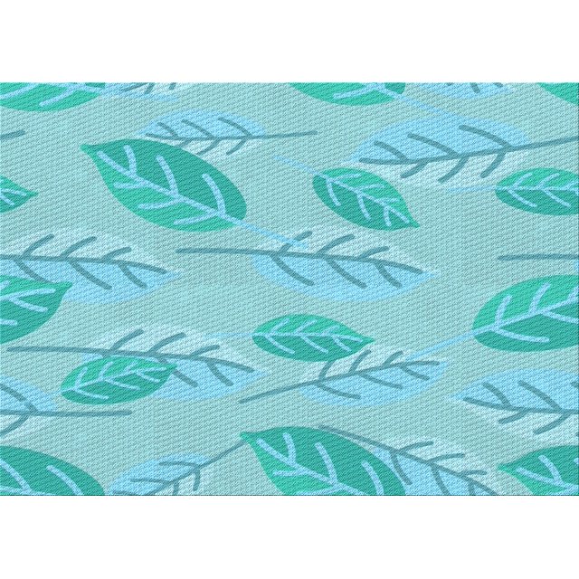 Ahgly Company Machine Washable Indoor Rectangle Transitional Blue Turquoise Green Area Rugs, 2' x 4'
