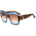 thumbnail image 1 of FEISEDY Oversized Square Sunglasses Multi Tinted Glitter Frame Stylish Inspired B2276, 1 of 6