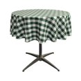 thumbnail image 1 of LA Linen TCcheck51R-HunterGreenK20 Nappe à Carreaux en Polyester à Carreaux Blanc & Vert Chasseur - 51 Po Ronde, 1 of 2