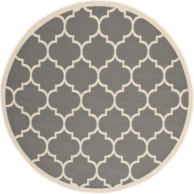 Safavieh Tapis Anthracite Intérieur Extérieur - Rond 7 Pieds10 Pouces