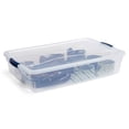 thumbnail image 4 of Rubbermaid Cleverstore 42 Quart Latching Stackable Storage Tote, Clear (4 Pack), 4 of 12