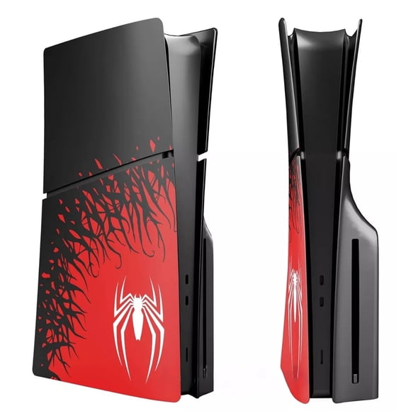 Cover Plates for PS5 Slim, Premium ABS Faceplate Shell Covers - Spider Pattern Skin