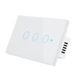 thumbnail image 1 of Commutateur WiFi Intelligent Tuya Norme 120 US - 3 Gang, Blanc, Universel Neutre/non Neutre, Commande Vocale Alexa, Utilisation via Application à Distance, Conception Compacte, Matériau Durable pour la Sécurité et le Confort à la Maison et au Bureau, 1 of 6