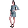 thumbnail image 3 of Moomaya Robe Courte Imprimée pour Femmes, Manches Évasées, Coupe Droite, Robes pour Femmes, Vêtements d'Été Décontractés, 3 of 6