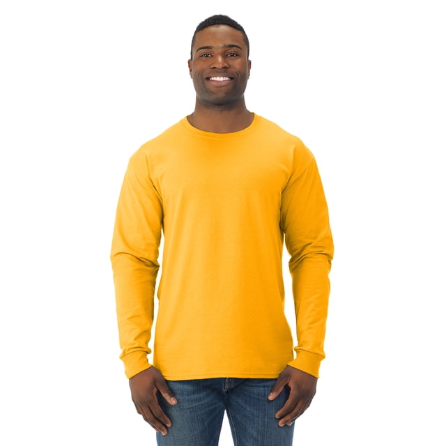 Jerzees T-Shirt à Manches Longues pour Hommes DRI-POWER Active à Col Ras du Cou, 2X, Or