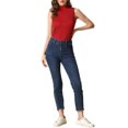 thumbnail image 2 of INSPIRE CHIC Mock Neck Tank Top for Women's Stand Collar Sleeveless Ribbed Knit Tops XL Red, 2 of 6