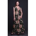 thumbnail image 2 of Bimba Robe Anarkali Noire à Fleurs, Col Mandarin, Sans Manches, Kurtis pour Femmes, Robe Maxi à Imprimé, Petit, 2 of 6