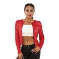 thumbnail image 1 of Kmbangi Women Sequined Jacket, Long Sleeve Open Front Fall Ladies Cardigan for Club Party, 1 of 9